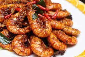 Jamaican peppa prawns